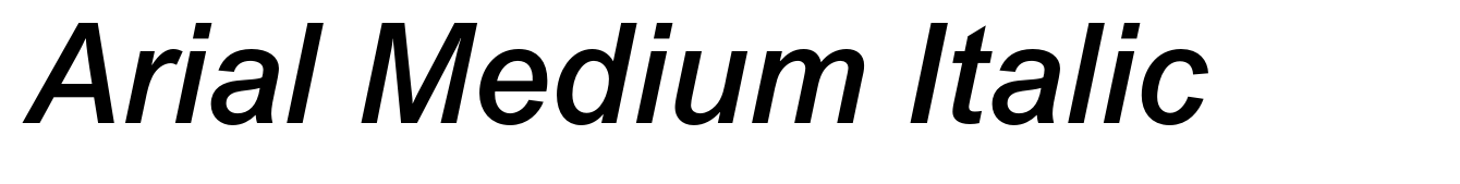 Arial Medium Italic